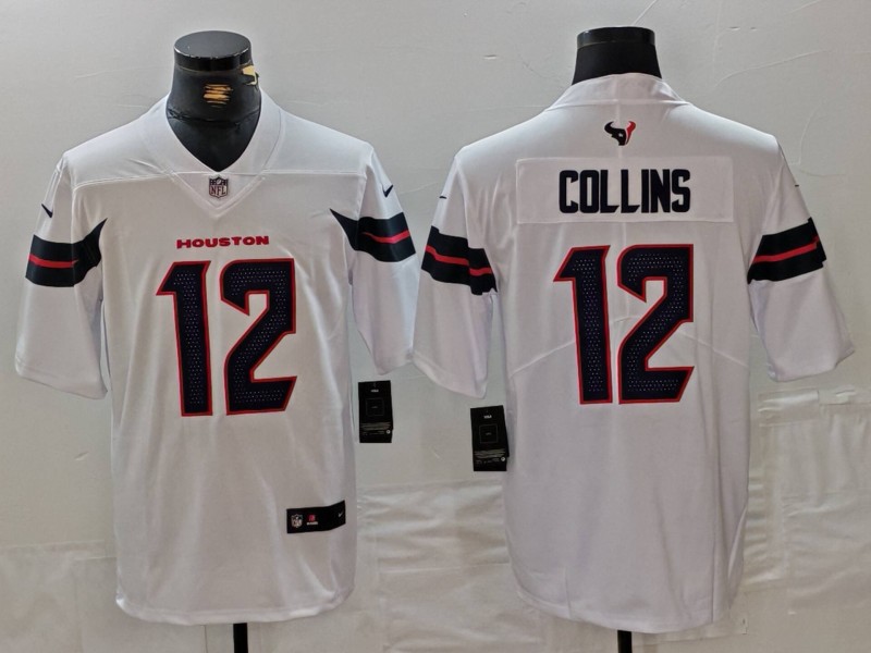Men's Houston Texans Nico Collins #12 White Jersey
